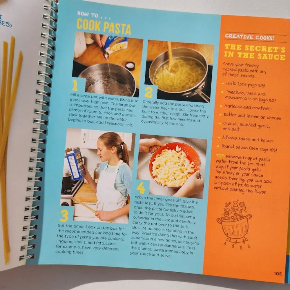 Cooking Class 57 Fun Recipes Kids Cookbook Book Recipe Cards Stickers